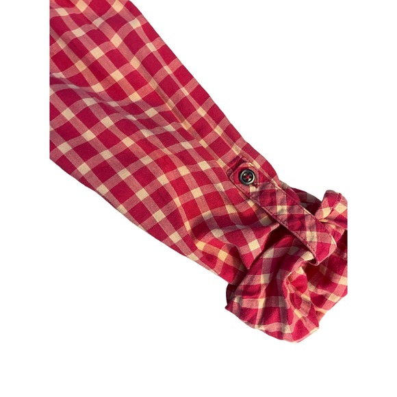 Anthropologie Holding Horses Plaid Button Up Shirt Top Ruffle Size 2 - Picture 7 of 12